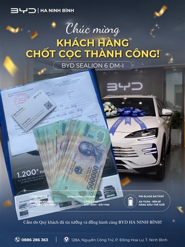 BYD Sealion 6 Chốt Cọc Ngày Đầu Sau Lễ 2/9 | BYD Phú Thọ