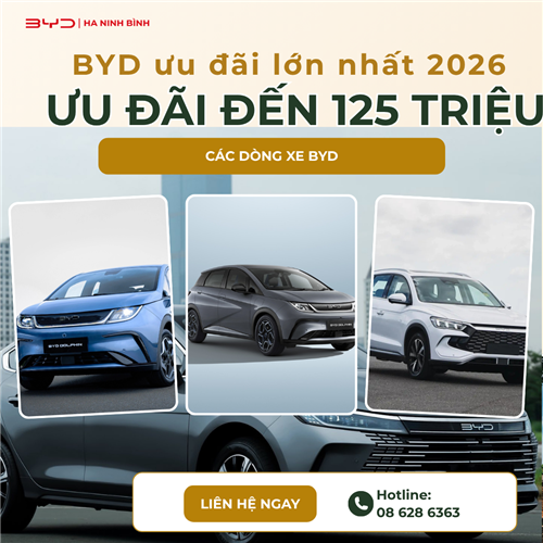 BYD ưu đãi lớn nhất 2026 lên đến 125 triệu | BYD Phú Thọ
